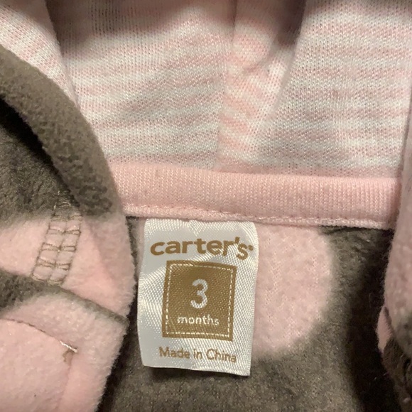 (3for $10) Carter’s fuzzy polkadot hooded vest - Picture 4 of 4